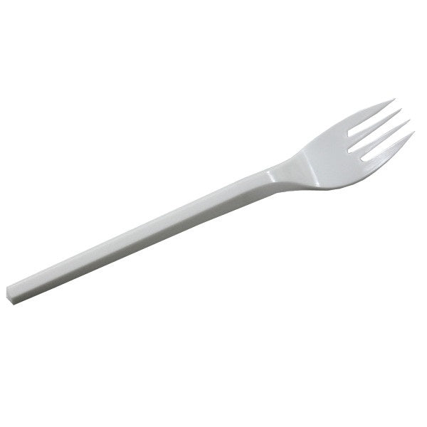Besteck: Gabel Weiss Kunststoff
