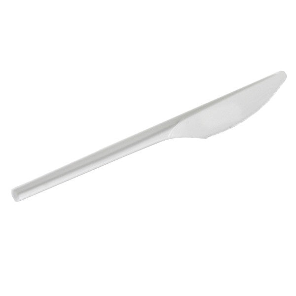 Besteck: Messer Weiss Kunststoff