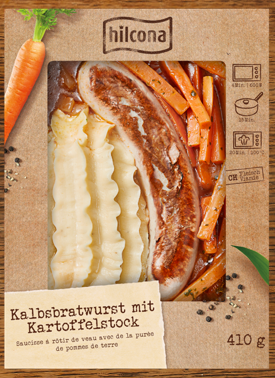 Hilcona Kalbsbratwurst M. Kartoffelstock