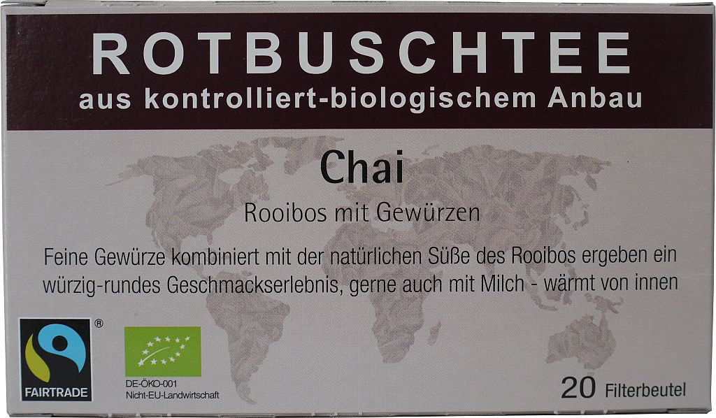Bio/Fairtrade Rotbuschtee Chai, Mit Gewü